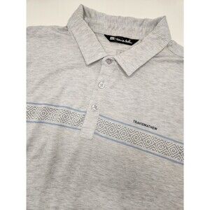Travis Mathew Polo Shirt Men's 2XL Gray Short Sleeve Golf Stretch Performance
